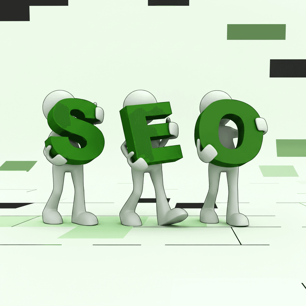 A laptop screen showing a dashboard with SEO analytics and keyword performance graphs.